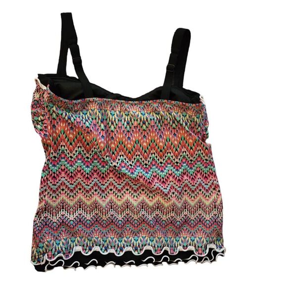Tankini Bikini TWO 2 Tops Two Piece Bathing Suit Swim Wear - Picture 5 of 11